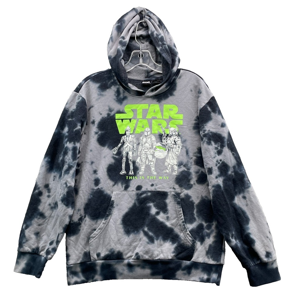 Star Wars The Mandalorian Hoodie Youth XL Tie Dye This is the Way Disney Grogu